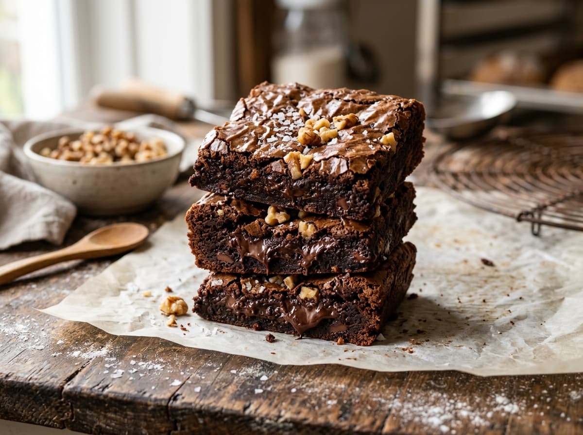 Classic Dark Fudge Brownies